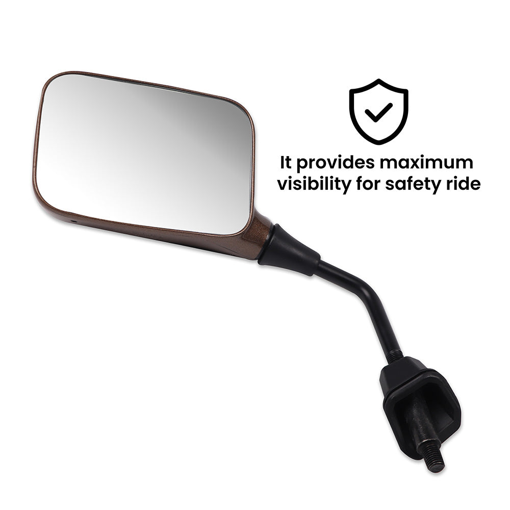 TVS Mirror Set (Left & Right) for IQUBE - Walnut Brown